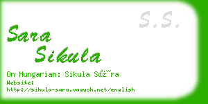 sara sikula business card